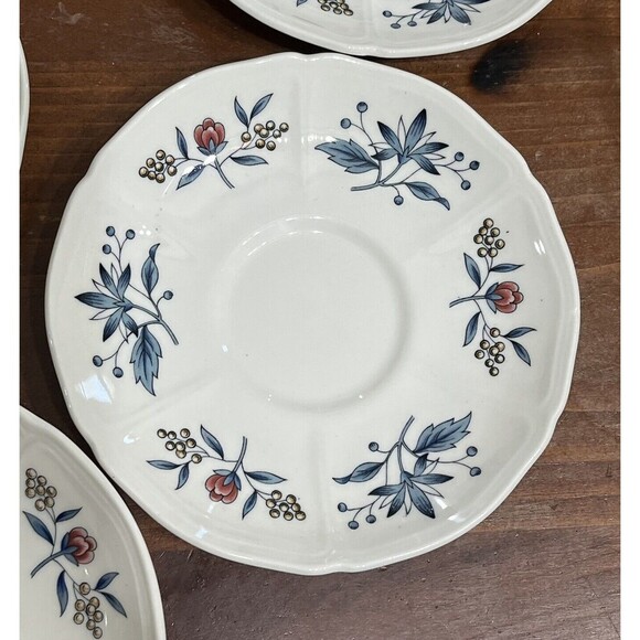 Wedgwood Williamsburg Potpourri 5 Piece Tea/Coffee Saucer Plate - Picture 4 of 12
